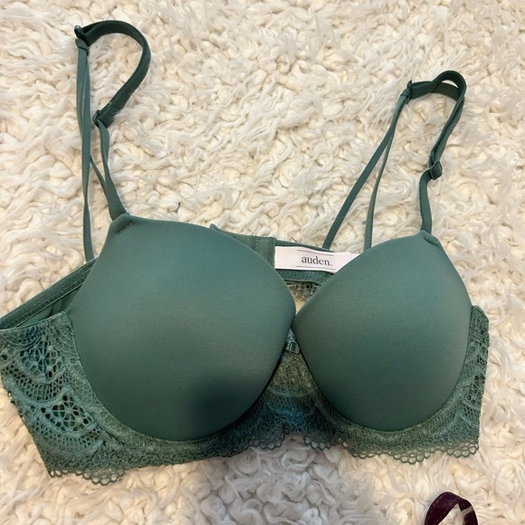 Auden 34A Sage Green bra padded underwire  lace bra01 - Picture 1 of 4